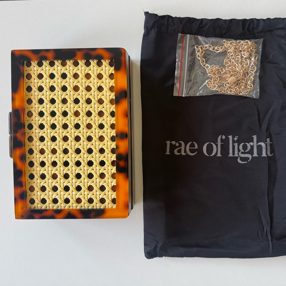 RAE OF LIGHT // Tortoise Cane Acrylic Clutch Tuckernuck - Picture 4 of 7